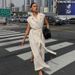 French Commuter Temperament Cotton And Linen Dress Female 2025 Summer Elegant Khaki Lace Shirt Dress Long Skirt Women's Clothing_ecoleips.com