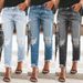 New Denim Temperament Ripped Trousers Wish Internet Celebrity Women's Casual Trousers_ecoleips.com