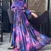 Muslim Dress Women Elegant Eastern Floral Maxi Dress - Breathable Polyester Ankle-Length Dress With Modest Fit For Women_ecoleips.com