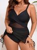 VigoJany 2026 Mesh Patchwork Plus Size Dress Swimwear Women Black Push Up Large One Piece Swimsuit Beach Chubby Bathing Suit_ecoleips.com