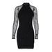 Hot-Selling Women's 2025 Winter New Fashion Sexy Slim Lace Rhinestone Bodycon Long Sleeve Dress_ecoleips.com