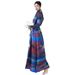 Middle Eastern Women's Fashion For Foreign Trade, Muslim Arab Robe With Printed Patterns, Loose-fitting, Elegant,_ecoleips.com