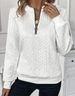 2026 European And American Cross-Border Women's Autumn Winter Quilted Zipper Casual Sweatshirt_ecoleips.com
