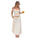 Women's Off-Shoulder Crop Top & High-Low Mermaid Skirt Set - Polka Dot Print, Elegant & Flirty For Fall Outfits_ecoleips.com