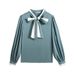 Women's Clothing Send Bow Tie Professional Shirt Women's Long Sleeve Early Autumn New Top Design Niche Spring And Autumn Chiffon Shirt_ecoleips.com