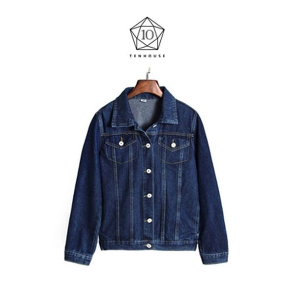 "Korean Style Denim Jacket For Women – Slim Fit Long Sleeve Lightweight Coat, Casual & Streetwear Outerwear"_ecoleips.com