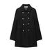 Women’s Wool-Blend Double-Breasted Coat – European Style Winter Short Jacket, Faux Fur Trim_ecoleips.com