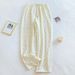 New Cotton Simple Comfortable Loose Home Pajamas Pants For Women Multicolored Flower With Side Pockets Cute Sleepwear Pants_ecoleips.com