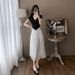 High End V-Neck Dress Summer Slimming Temperament, High-End Sense, Fashionable And Fashionable, Upscale Mid Length_ecoleips.com