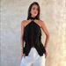 European American Style Women's Halter Neck Top Fashionable off Shoulder Design Slimming Outerwear Hot Girl Temperament Summer_ecoleips.com