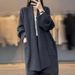 Women's Long Sleeved Sweater Jacket Thickened Mid-Length Solid Color Knitted Cardigan Loose And Lazy Style Outer Wear_ecoleips.com