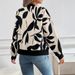 Women's Slimming Printed Zipper Jacket Autumn/Winter New Stylish Commuter Casual Wear Available_ecoleips.com