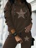 Women's Letter Print Hoodie Set, Long Sleeve Pullover Sweatshirt And Elastic Waist Pants_ecoleips.com