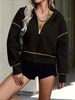 Stylish Hooded Zip-up Sweatshirt For Spring And Autumn New European And American Design Relaxed Fit Casual Versatile Top._ecoleips.com