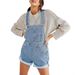 Supply Loose Multi Pocket Suspender Jeans For Women_ecoleips.com