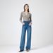 High-quality Vintage Straight-leg Jeans For Women, 2025 Spring New Style, High-waisted, Loose, Wide-leg, Four-way_ecoleips.com