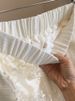 K Heavy Industry Lace Mesh Half Length Skirt New Large Swing A-line Half Length Skirt Design Sense Niche Long Skirt_ecoleips.com