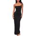 Elegant Backless Bodycon Evening Dress – Sexy Slit & Cowl Neck (Milk Silk, 12 Colors)_ecoleips.com