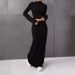 2025 Women's Solid Color Pants Long Sleeve Two-Piece Set_ecoleips.com