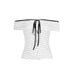 AD440 New Spring/Summer Cross-Border Wave Pattern Textured Versatile Bowknot Pure Desire High-End Chic Off-Shoulder_ecoleips.com