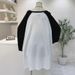 Women's Clothing Splicing Contrast Color Long Sleeved T Shirt Female Loose Age Reducing 200 Jin T Shirt Skirt Ins Trend_ecoleips.com