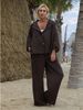 Summer Women's Linen Hooded Set European And American Cross Border E-commerce Independent Store 2025_ecoleips.com