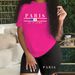 Summer Women's Casual And Fashionable Paris Pattern Print Loose T-shirt+shorts Two-piece Sportswear Suitable For Daily Wear-88_ecoleips.com