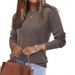 Women's Clothing Soft Wool Blend Round Neck Sweater - Comfortable Casual Pullover For Men & Women, Lightweight & Breathable, Versatile For All Seasons_ecoleips.com