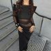 Women's Sexy Sheer Mesh Off Shoulder Long Sleeve Bodycon Maxi Dress – Party Evening Resort Gown_ecoleips.com