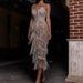 Women's Clothing Sexy Sequins Strap Tassel Dress Hip Skirt New_ecoleips.com