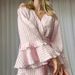 Aria Basics Women's European American Style Pajamas, Spring-summer 2026 New Product, Double-layer Crepe Cotton With Ruffle Trim,_ecoleips.com