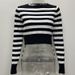 Aria Basics Aria Basics New Vintage Striped Knit T-shirt For Women On Europe And America, Sexy Long-sleeved Cropped With Exposed Midriff,_ecoleips.com