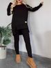 Women's Clothing Autumn And Winter Hot Selling Women's Tops Slit Long Sleeved Round Neck Casual Solid Color Suit_ecoleips.com