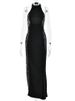 Mozision Lace Print Backless Sexy Maxi Dress Women Elegant Patchwork Halter Off-shoulder Sleeveless Bodycon Club Party Dress_ecoleips.com