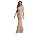 Champagne Sequin One-Shoulder Evening Gown – Glamorous Long Mermaid Dress With High Slit & Detachable Train For Gala & Parties (Sizes S-XL)_ecoleips.com