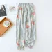 Summer Viscose Rayon Printing Women Pajama Bottoms Elastic Waist Ankle-Length Pants Sleep Wear Women Lounge Wear Closing Pants_ecoleips.com