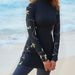Women's Clothing Conservative Full Envelope Swimsuit Two Piece Set Long Sleeve Dress Top Trousers_ecoleips.com