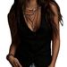 Aria Basics European And American Cross-Border New Women's Velvet Button Sexy Vest_ecoleips.com