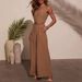 2025 Spring And Summer New Fashion Trend Solid Color Linen Sleeveless Vest Wide Leg Trousers Suit_ecoleips.com