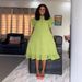 Women's Clothing Solid Color Sleeveless Wood Ear Lace Flying Sleeve Dress_ecoleips.com