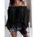 Women's Sexy Off-Shoulder T-Shirt – Slim Fit Casual Top For Women (Solid Color, Stretchy & Flattering)_ecoleips.com