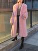 Women's Clothing Women's Faux Rabbit Fur Long Coat Winter Thick Warm Elegant Outerwear With Hood_ecoleips.com
