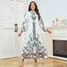 MT533 Women's Elegant Printed Casual Long Dress Fashionable Loose Fit Cross Border Style for Muslim Women_ecoleips.com
