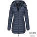 Women's Slim Fit Long Puffer Coat With Hood - Warm Quilted Down Alternative Jacket For Winter (Black, Navy, Yellow, Red, Khaki, Olive, Gray)_ecoleips.com