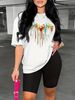 Summer Women's Casual Fashion Heart-shaped Printed Loose T-shirt Shorts Two-piece Set Set Summer Sportswear Suitable For Daily Wear-191_ecoleips.com