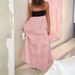 Muslim Dress Women Color Block Suspender Dress European American Style Muslim Fashion Direct Factory Supply Polyester_ecoleips.com