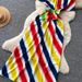 Women's Clothing Women's Slimming Long Dress V Neck Colorful Striped Pattern Resort Style Suitable For Commuting Summer Wear_ecoleips.com