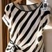 Women's Lightweight Satin Weave Short Sleeve Top With Ruffle Tie Detail, Breathable Round Neck T-Shirt_ecoleips.com