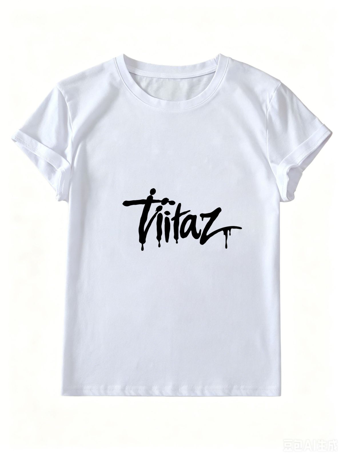 Black White Slim Fitted Cotton Top, Women Elegant Short Sleeve T-Shirt, Simple Commute & Daily Wear Tee_ecoleips.com