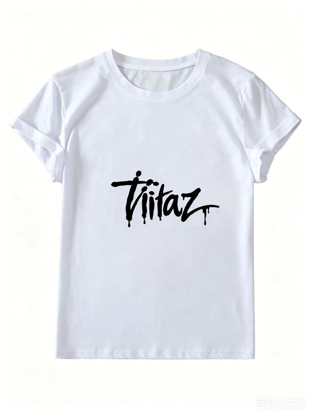 Black White Slim Fitted Cotton Top, Women Elegant Short Sleeve T-Shirt, Simple Commute & Daily Wear Tee_ecoleips.com